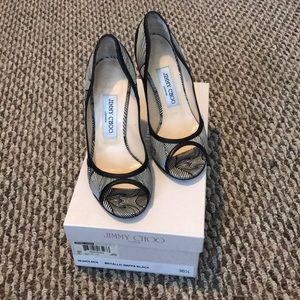 Jimmy Choo size 36 1/2 Hardy Peep Toe Pumps
